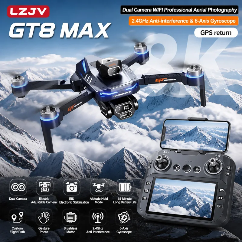 Drone Lidar - Drone Pieghevole GT8 Max con Doppia